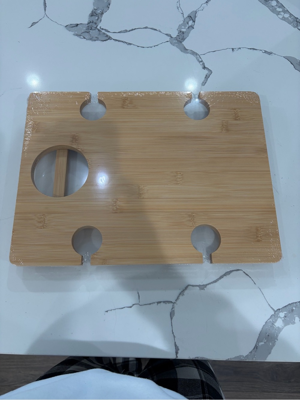 Wooden Wine and Snack Serving Board - Natural